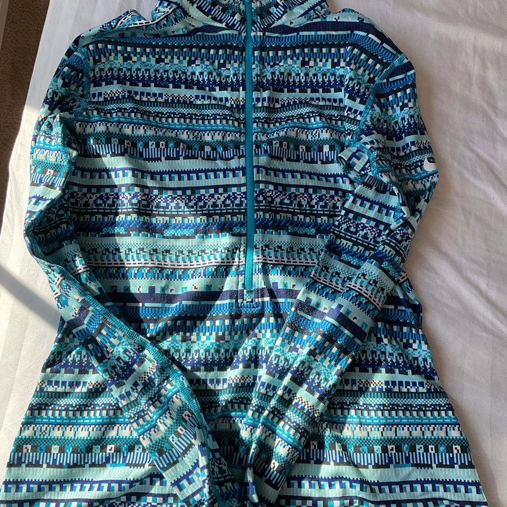 Nike Blue Patterned Hoodie